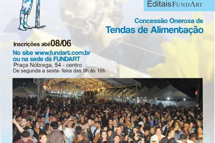 Último dia para inscrições no edital de concessão onerosa de barracas da 103ª Festa de São Pedro Pescador de Ubatuba