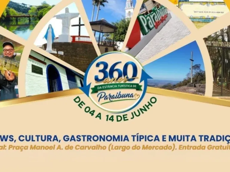 Festa dos 360 anos de Paraibuna começa nesta quinta-feira (04/06)