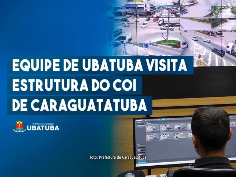 Equipe de Ubatuba visita estrutura do COI de Caraguatatuba