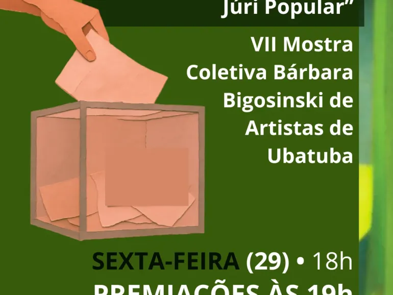Sexta-feira(29), tem contagem dos votos do júri popular da VII Mostra Coletiva Bárbara Bigosinski de Artistas de Ubatuba