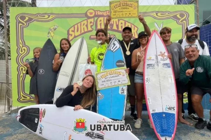 Talentos da base colocam Ubatuba como campeã no Surf Attack