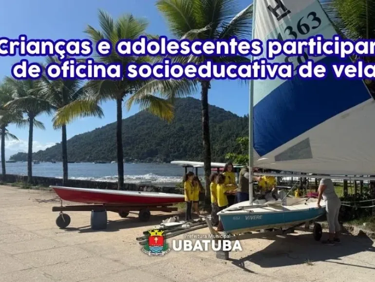 Crianças e adolescentes participam de oficina socioeducativa de vela