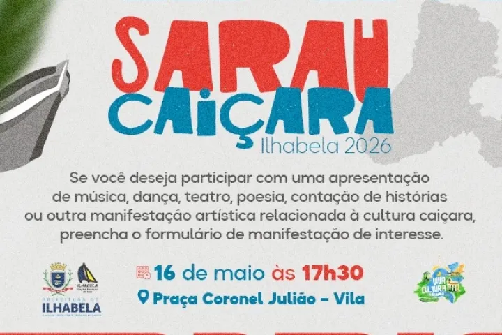 1º Sarau Caiçara de Ilhabela abre inscrições para apresentações de artistas locais