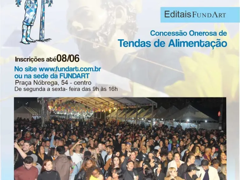 Último dia para inscrições no edital de concessão onerosa de barracas da 103ª Festa de São Pedro Pescador de Ubatuba