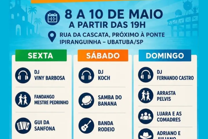 A 24ª Festa do Trabalhador do Ipiranguinha acontece entre os dias 8 e 10 de maio