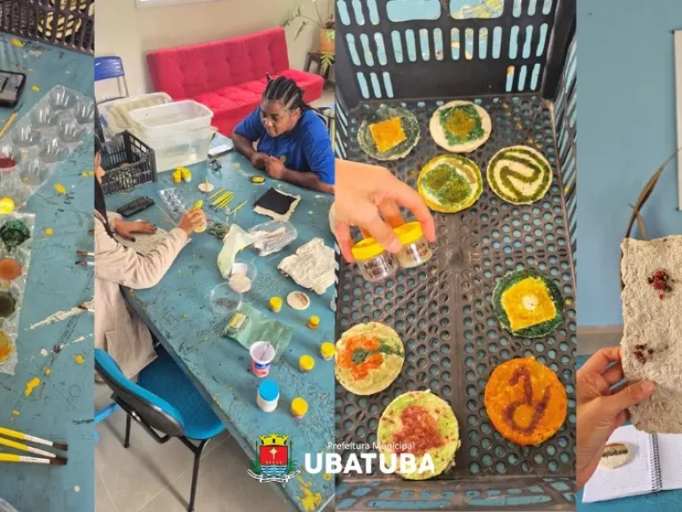 Workshop na Apae ensina modelagem com massa reciclada de bitucas