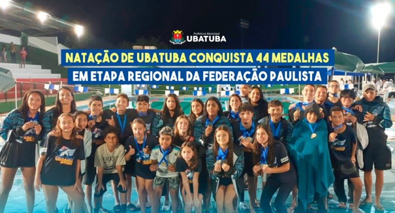 Natação conquista 44 Medalhas em etapa regional