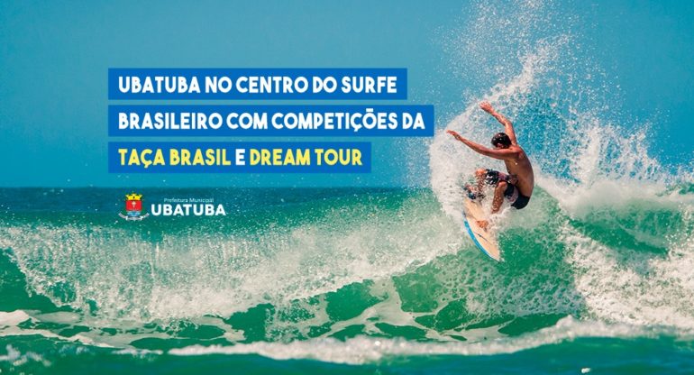 Ubatuba no centro do surfe brasileiro com competições da Taça Brasil e Dream Tour