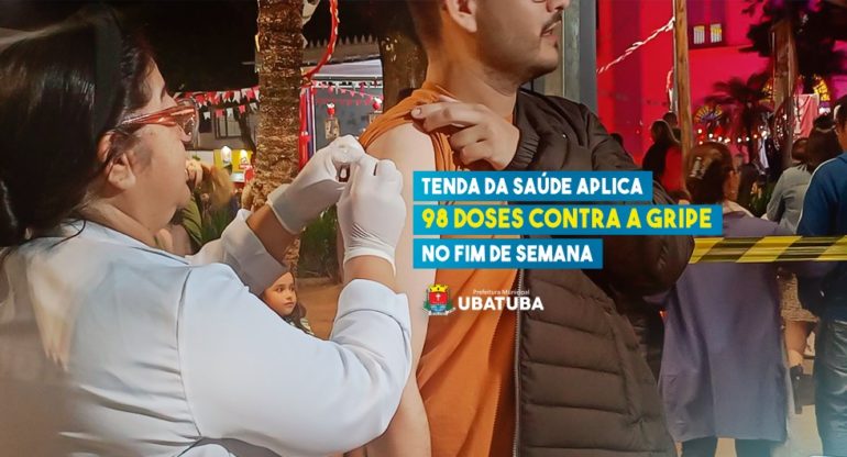 Tenda da Saúde aplica 98 doses contra a gripe no fim de semana