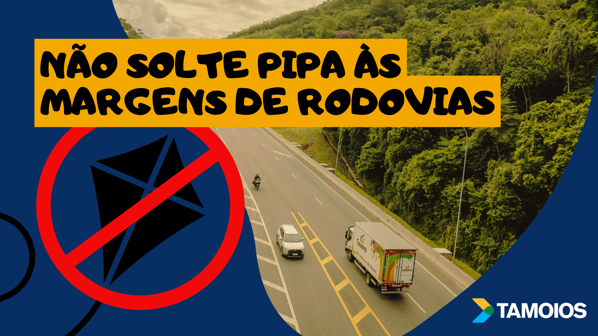 Tamoios alerta: soltar pipas perto de rodovias coloca vidas em risco