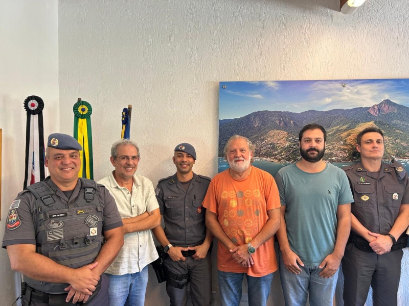 Prefeito de Ilhabela recebe novo comandante da Polícia Militar e reforça compromisso com a segurança da cidade