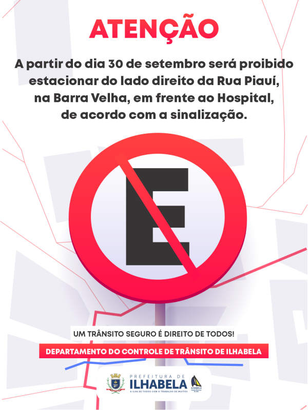 Prefeitura de Ilhabela informa alteração no trânsito próximo ao hospital