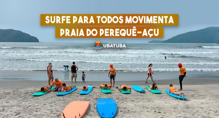 Surfe para Todos movimenta Praia do Perequê-Açu
