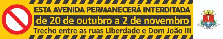 Interdição da Avenida Iperoig de 20/10 a 02/11 para Feira das Nações e Aniversário de Ubatuba