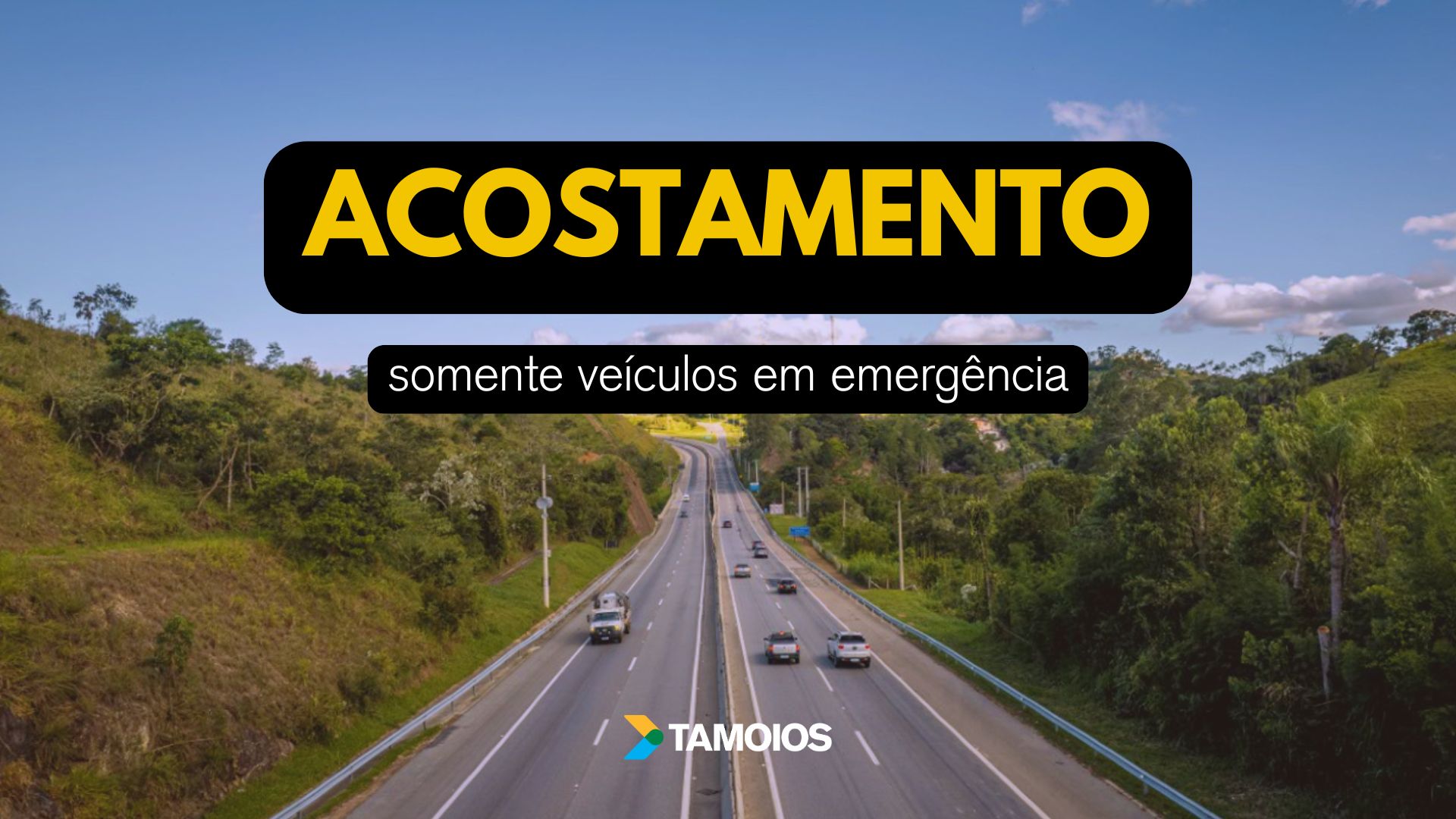 Tamoios orienta para uso correto do acostamento na rodovia