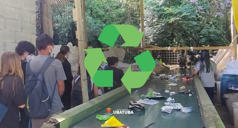 “Caminho do Lixo” aproxima alunos da realidade da reciclagem em Ubatuba